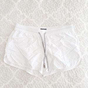 VILEBREQUIN white drawstring swim cover up shorts